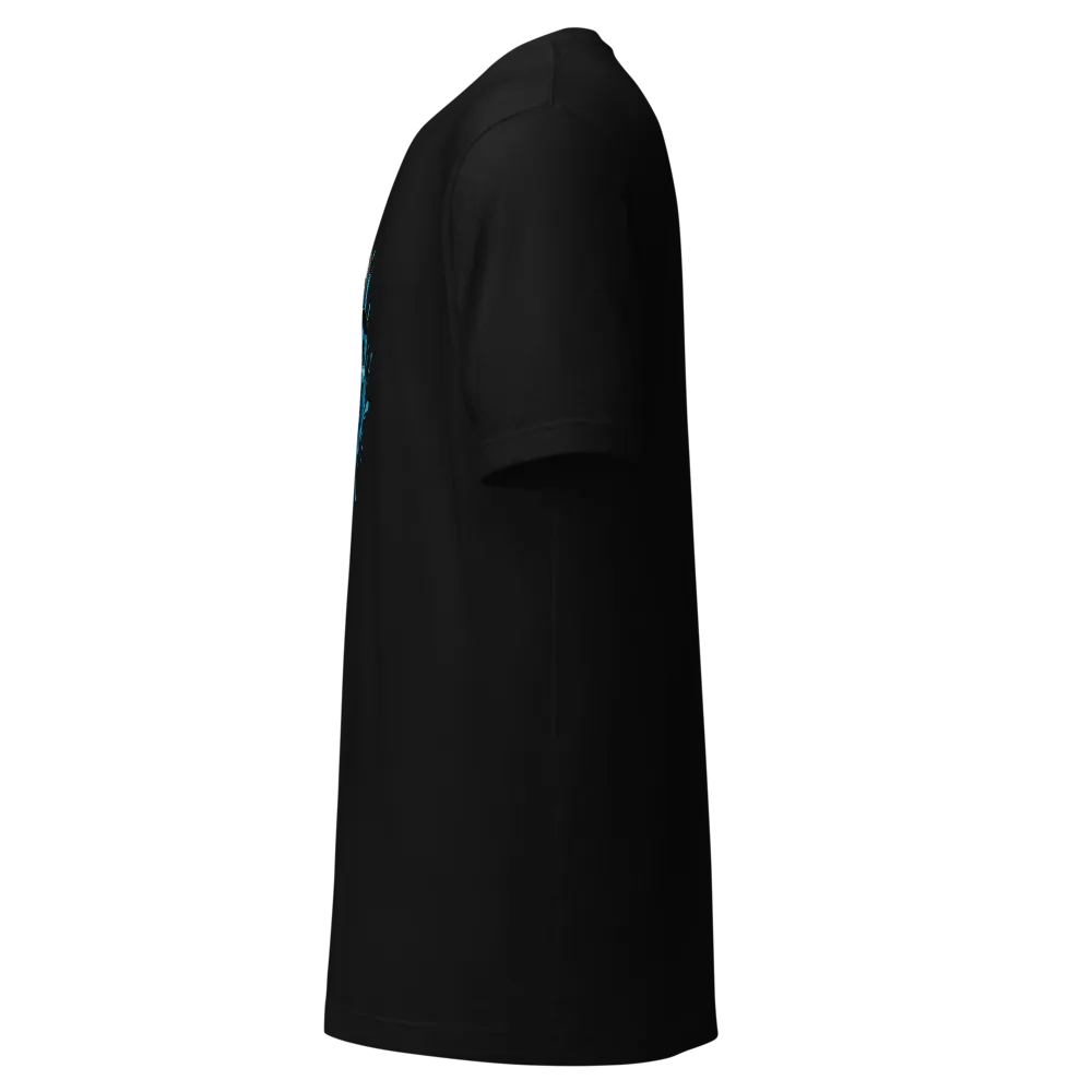 Blue Dripping Skull Cap T-Shirt thumbnail 3