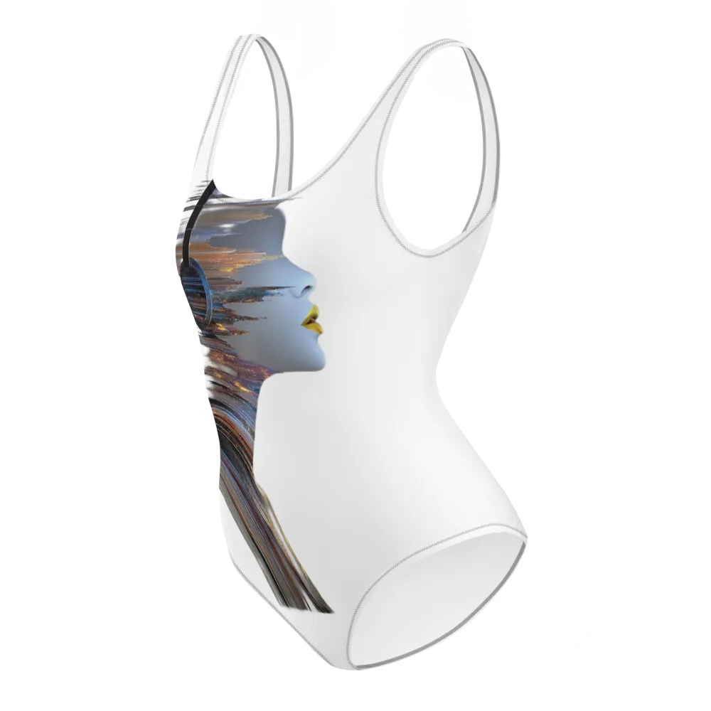 Abstract Headphone Girl Swimsuit thumbnail 3
