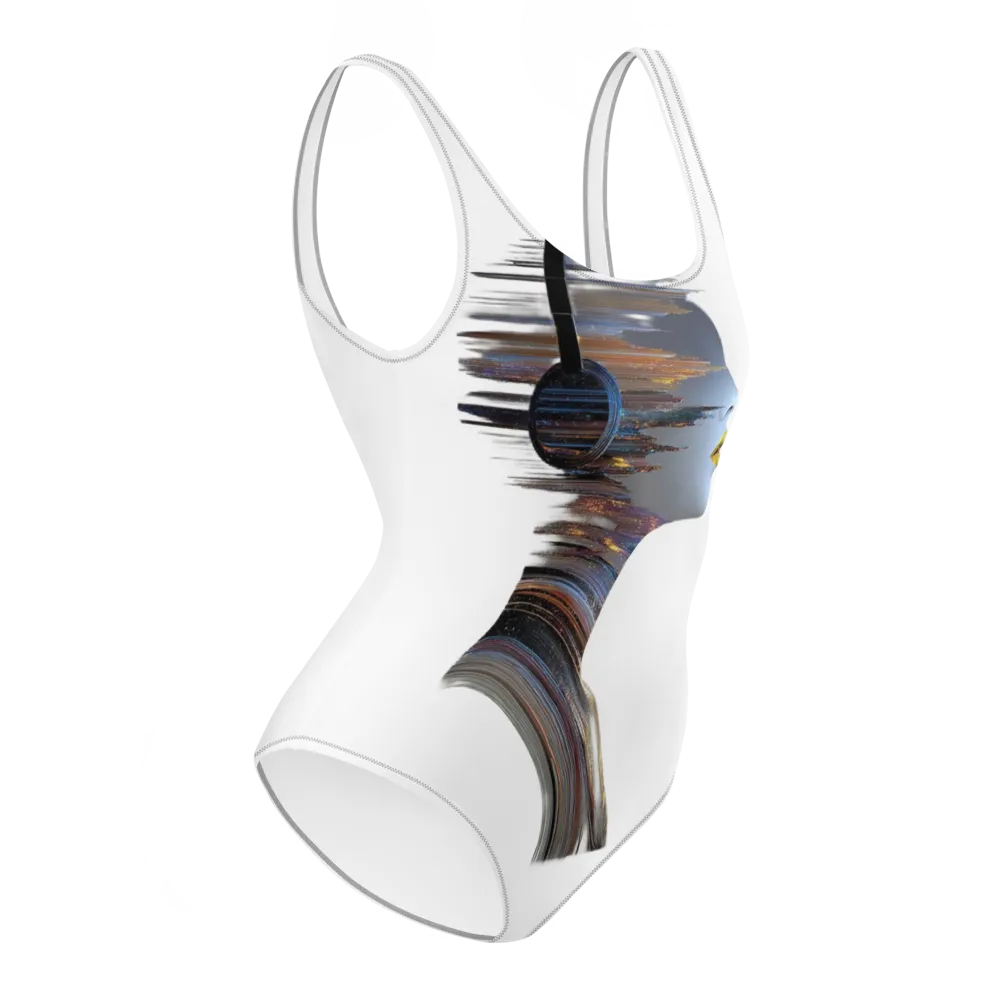 Abstract Headphone Girl Swimsuit thumbnail 2