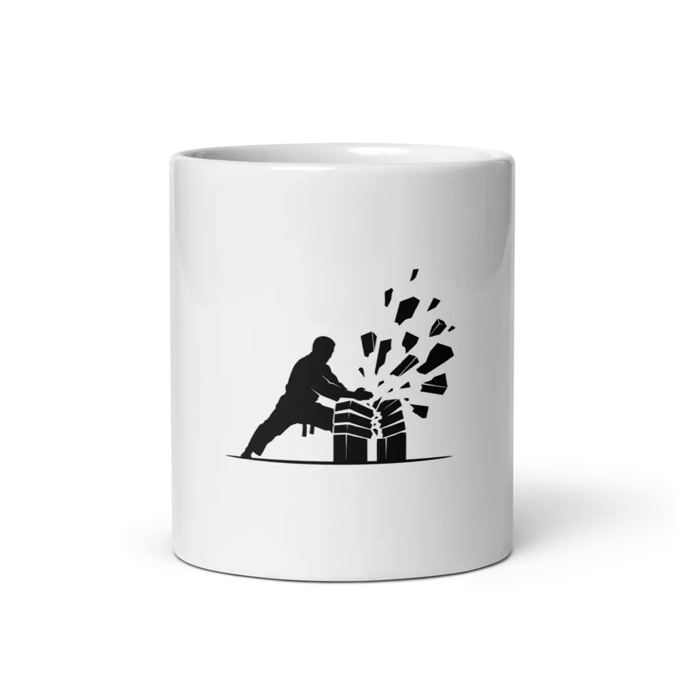 Karate man. Glossy Mug
