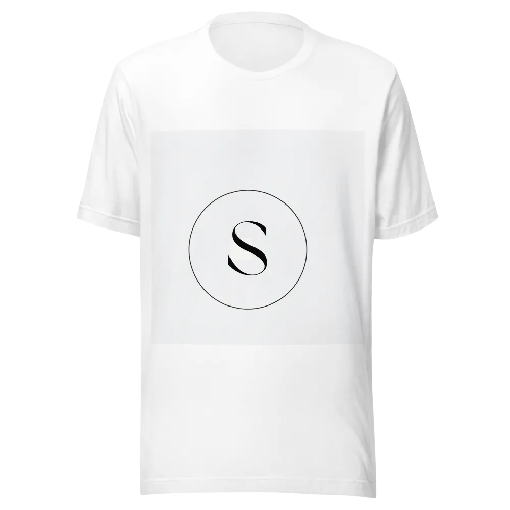 White s letter t shirt  thumbnail 2