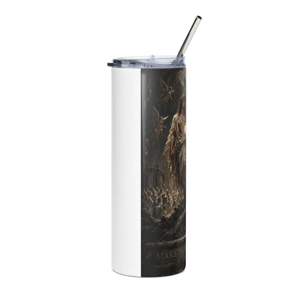 MAKE NO PEACE WITH EVIL Stainless Steel Tumbler thumbnail 4
