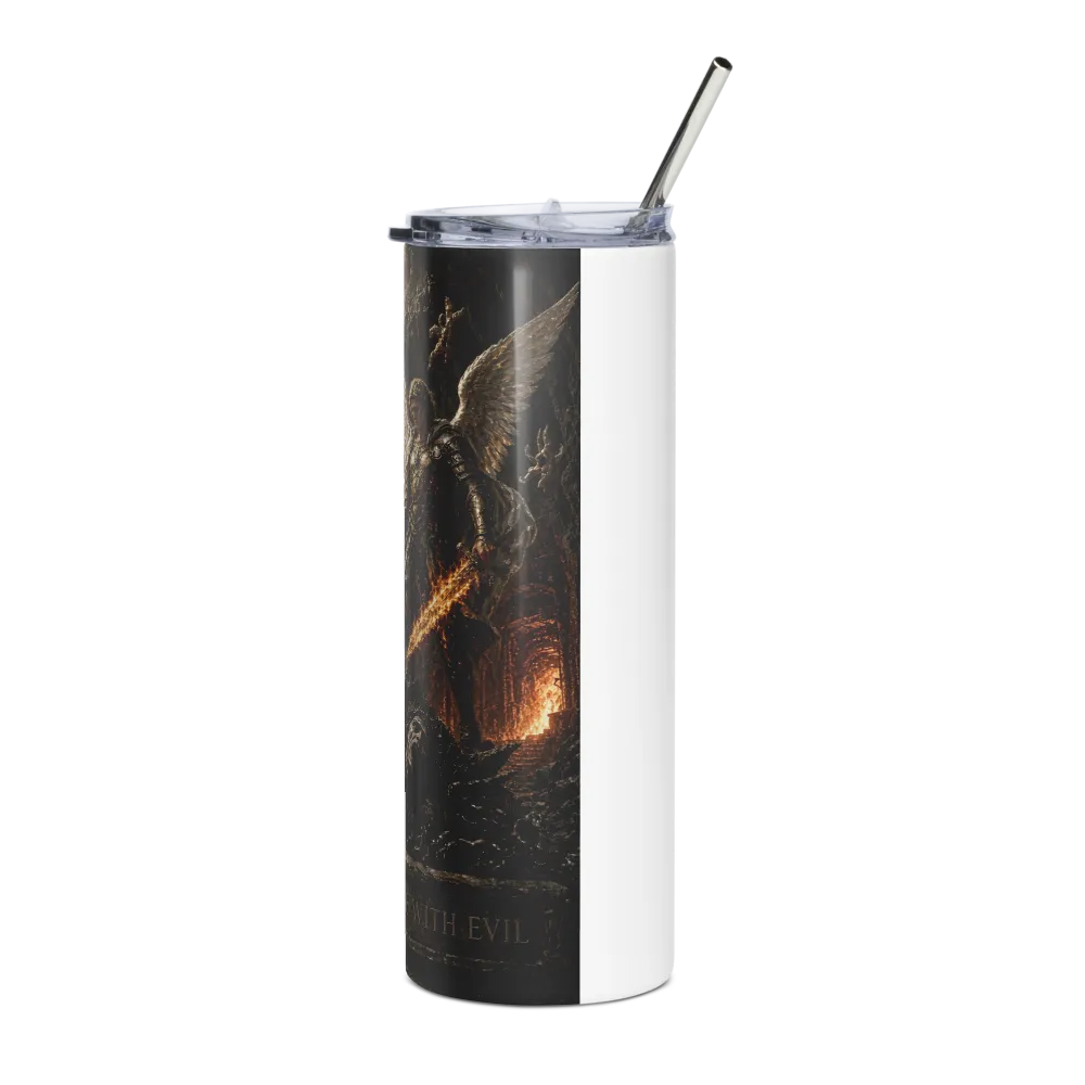 MAKE NO PEACE WITH EVIL Stainless Steel Tumbler thumbnail 3