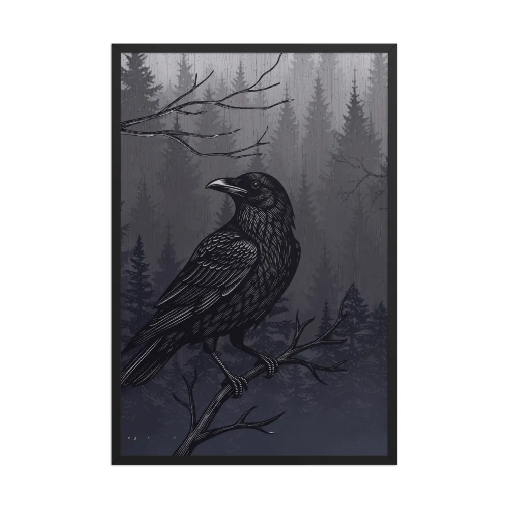 Raven in the Forest Framed Poster thumbnail 2