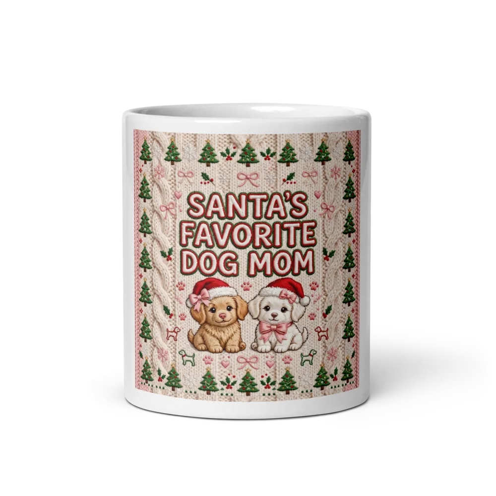 Santas Favorite Dog Mom Mug-Christmas Dog Mom mug