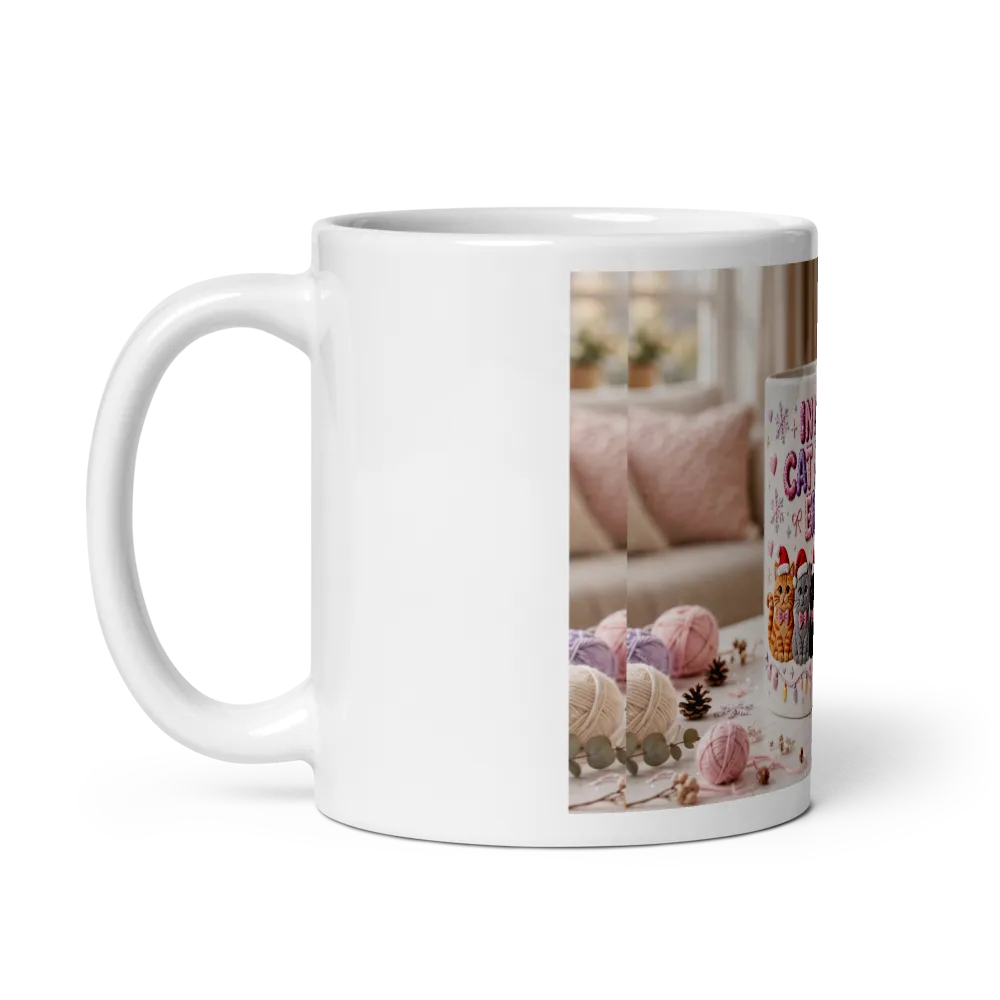 In My Cat Mom Era Mug - 5 Cats Christmas Mug thumbnail 3