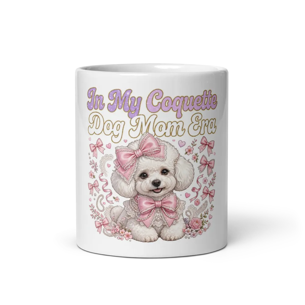 Coquette Dog Mom Era Mug Pink Bow Dog Mom Mugs