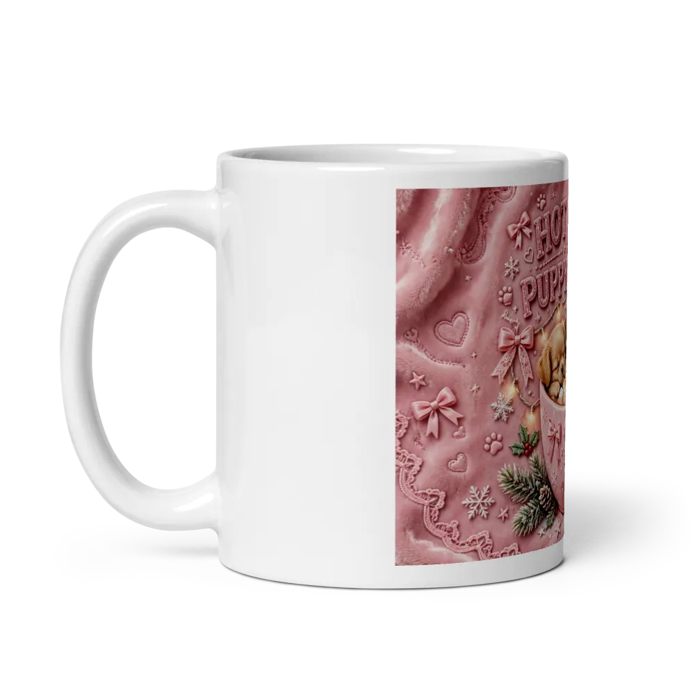 Hot Cocoa And Puppy Cuddles Mug-Christmas Dog Mug thumbnail 3
