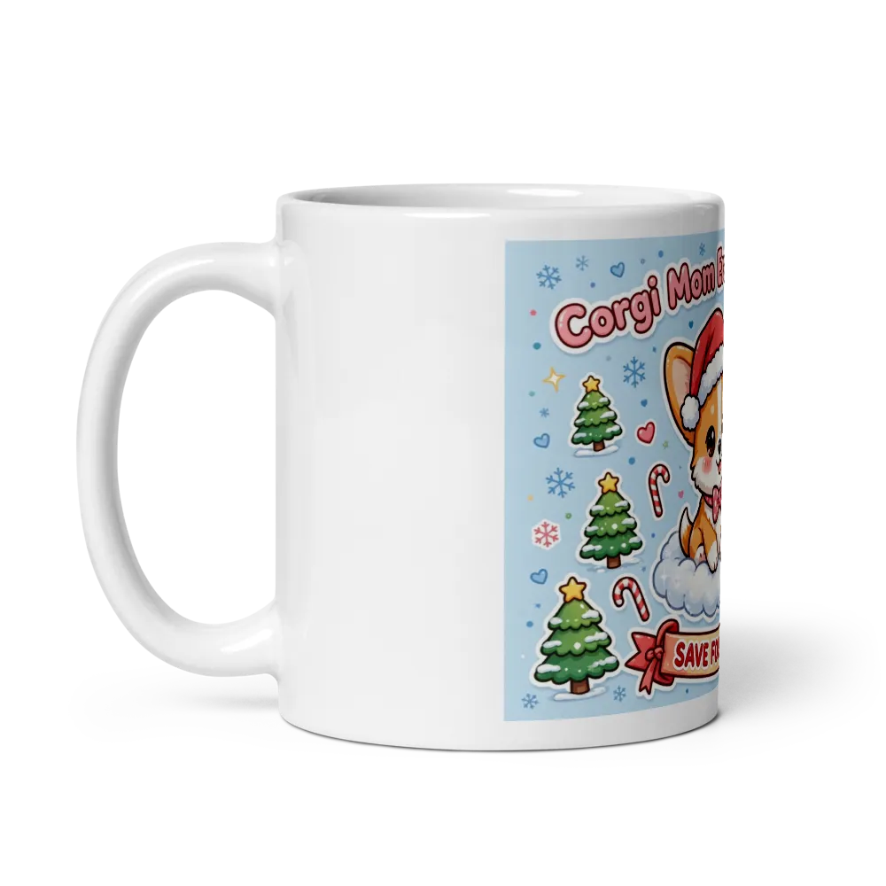 Corgi Mom Era Christmas Gift Mug - Pink Corgi Mug thumbnail 3