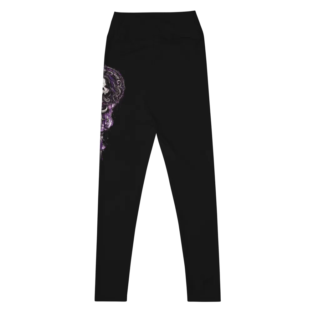 Purple Requiem Print Yoga Leggings thumbnail 3