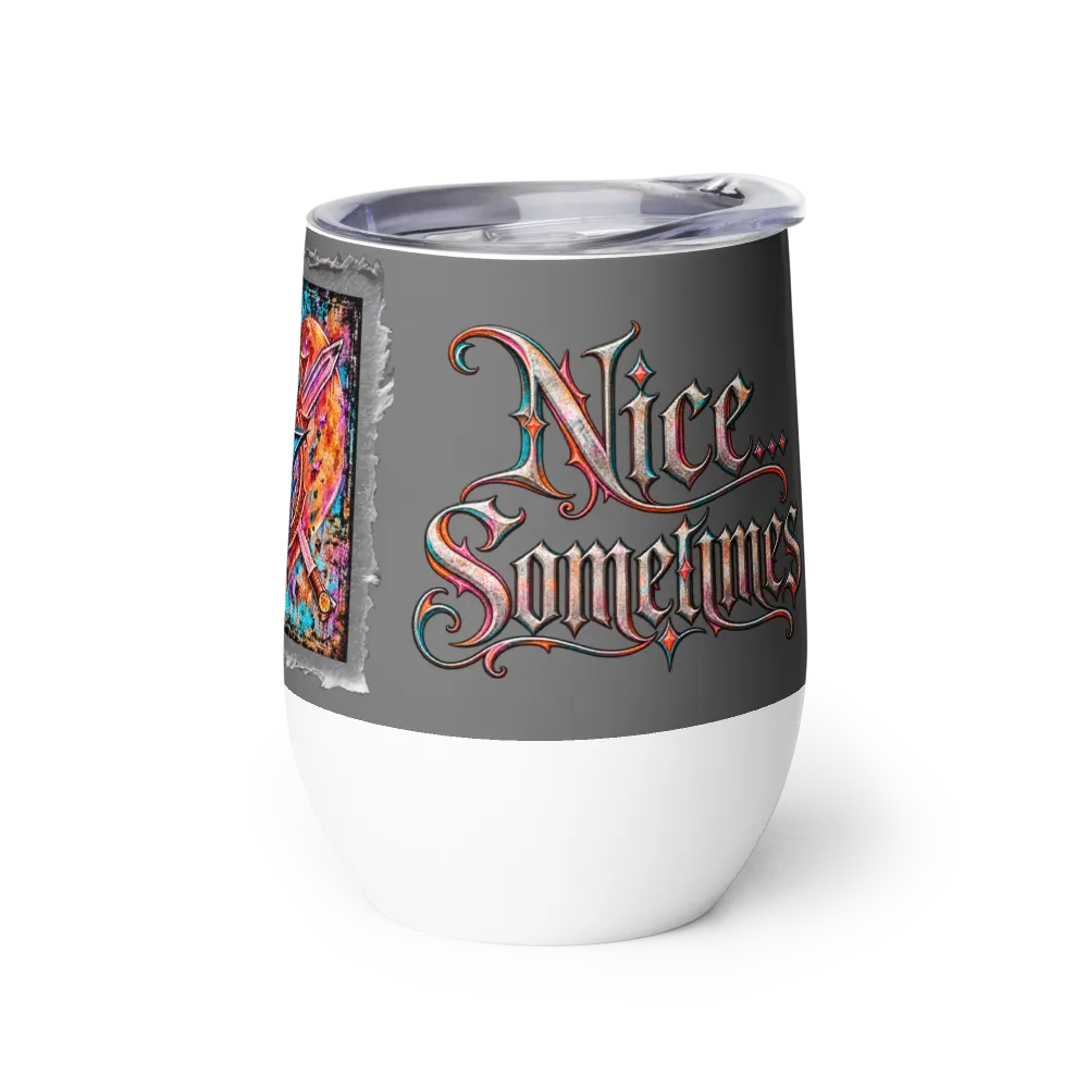Naughty or Nice Wine Tumbler thumbnail 3