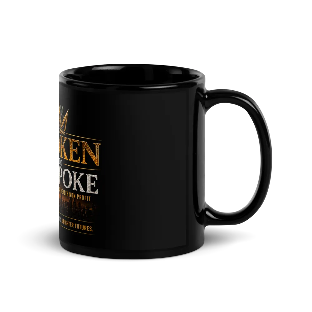 STRONG HEARTS, STRONG MINDS, Glossy Black Mug thumbnail 3