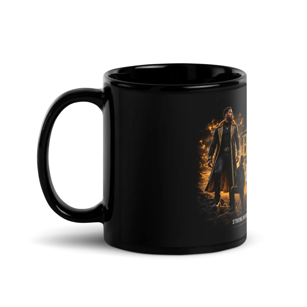 STRONG HEARTS, STRONG MINDS, Glossy Black Mug thumbnail 2