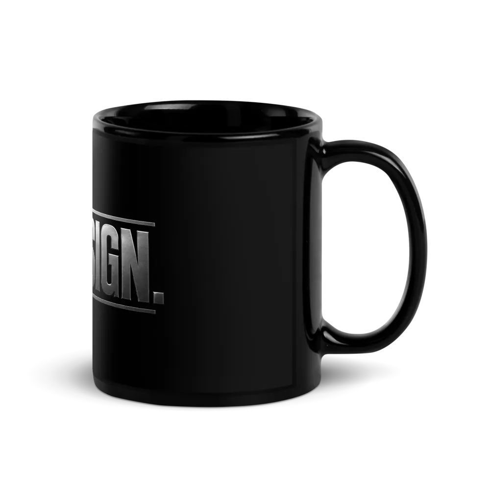 REDESIGN Glossy Black Mug thumbnail 3