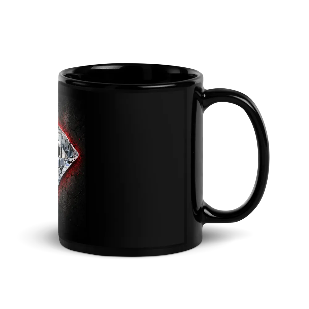4 DIAMOND COLLECTION Glossy Black Mug thumbnail 3