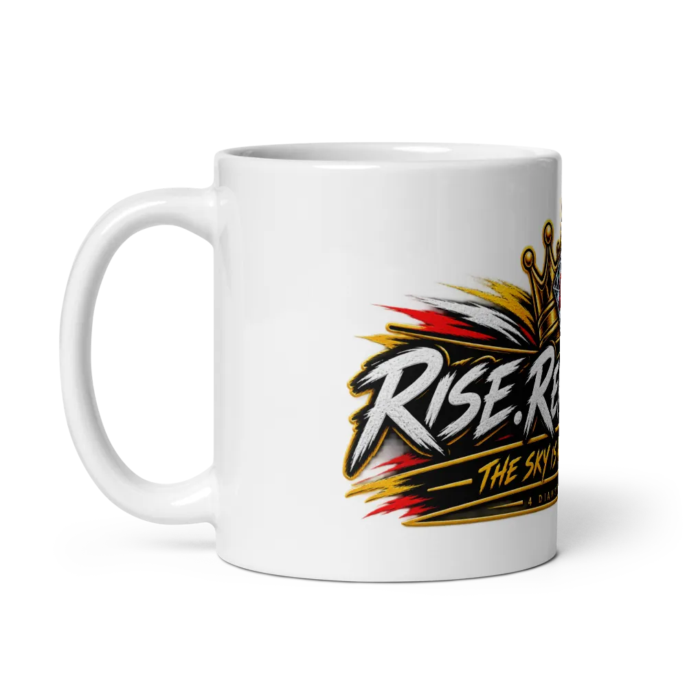 RISE, REMAIN, REIGN Glossy White Coffee Mug thumbnail 3