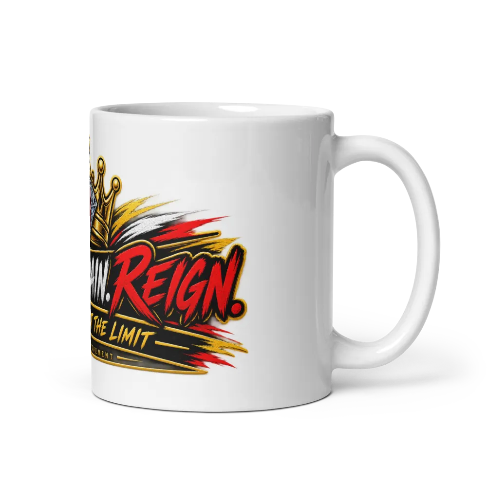 RISE, REMAIN, REIGN Glossy White Coffee Mug thumbnail 2
