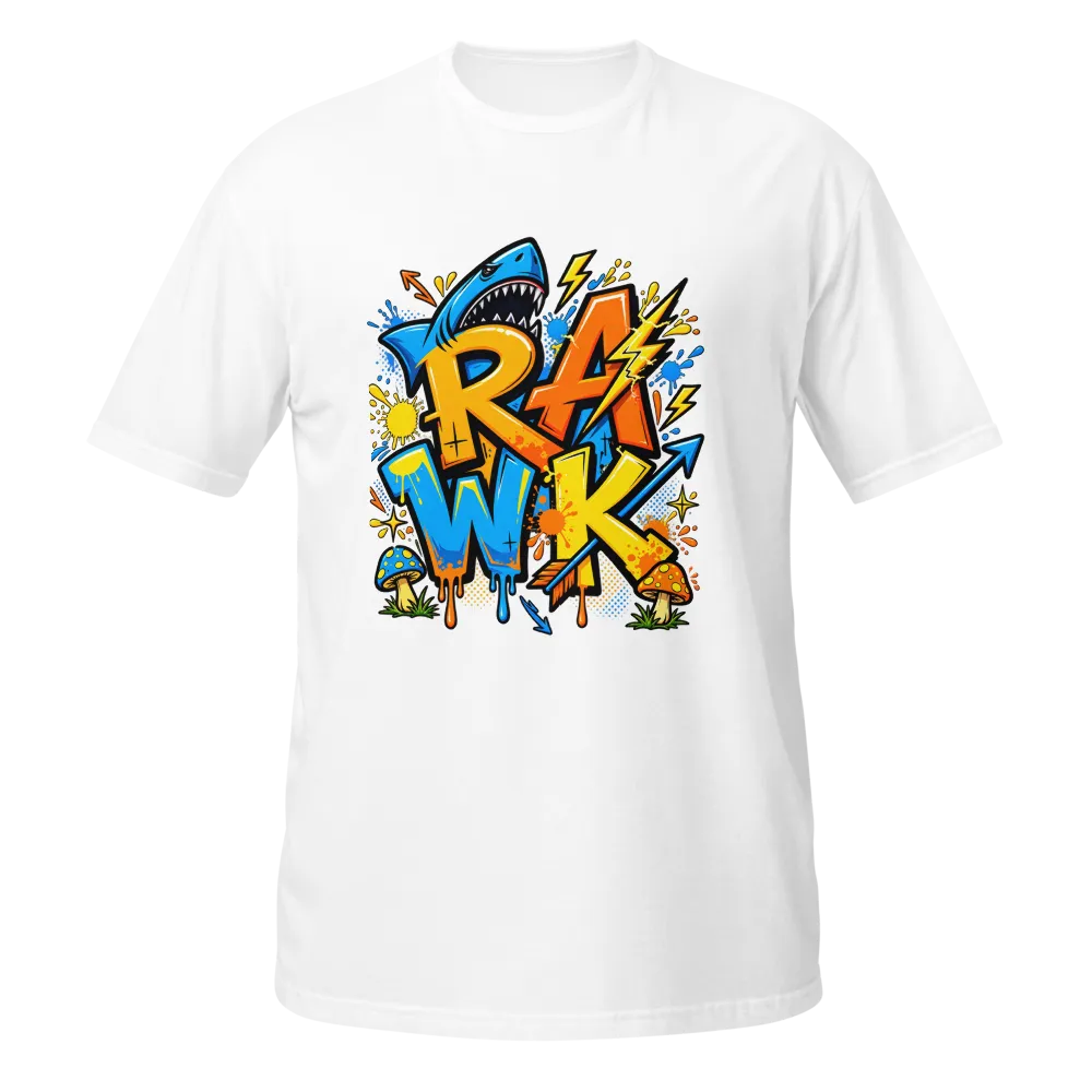 RAWK Graffiti Graphic White T-Shirt thumbnail 3