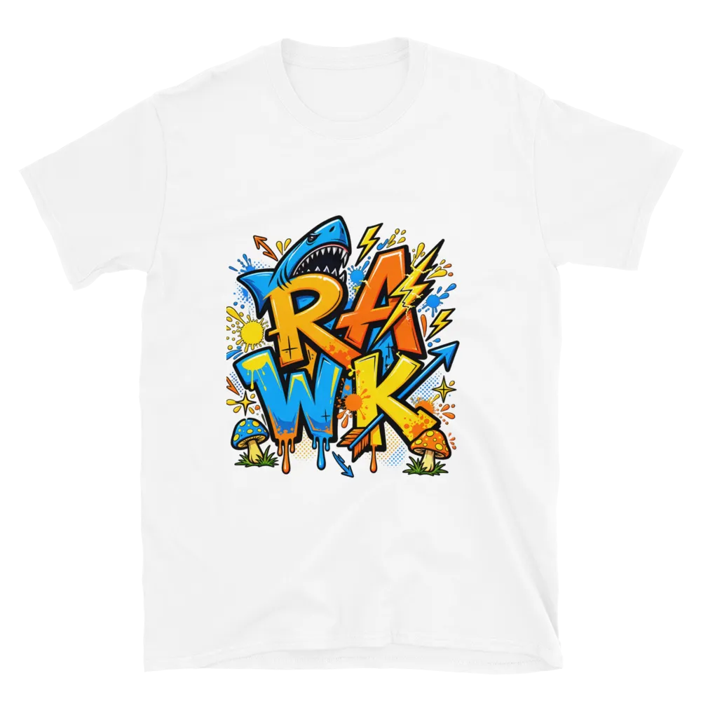 RAWK Graffiti Graphic White T-Shirt