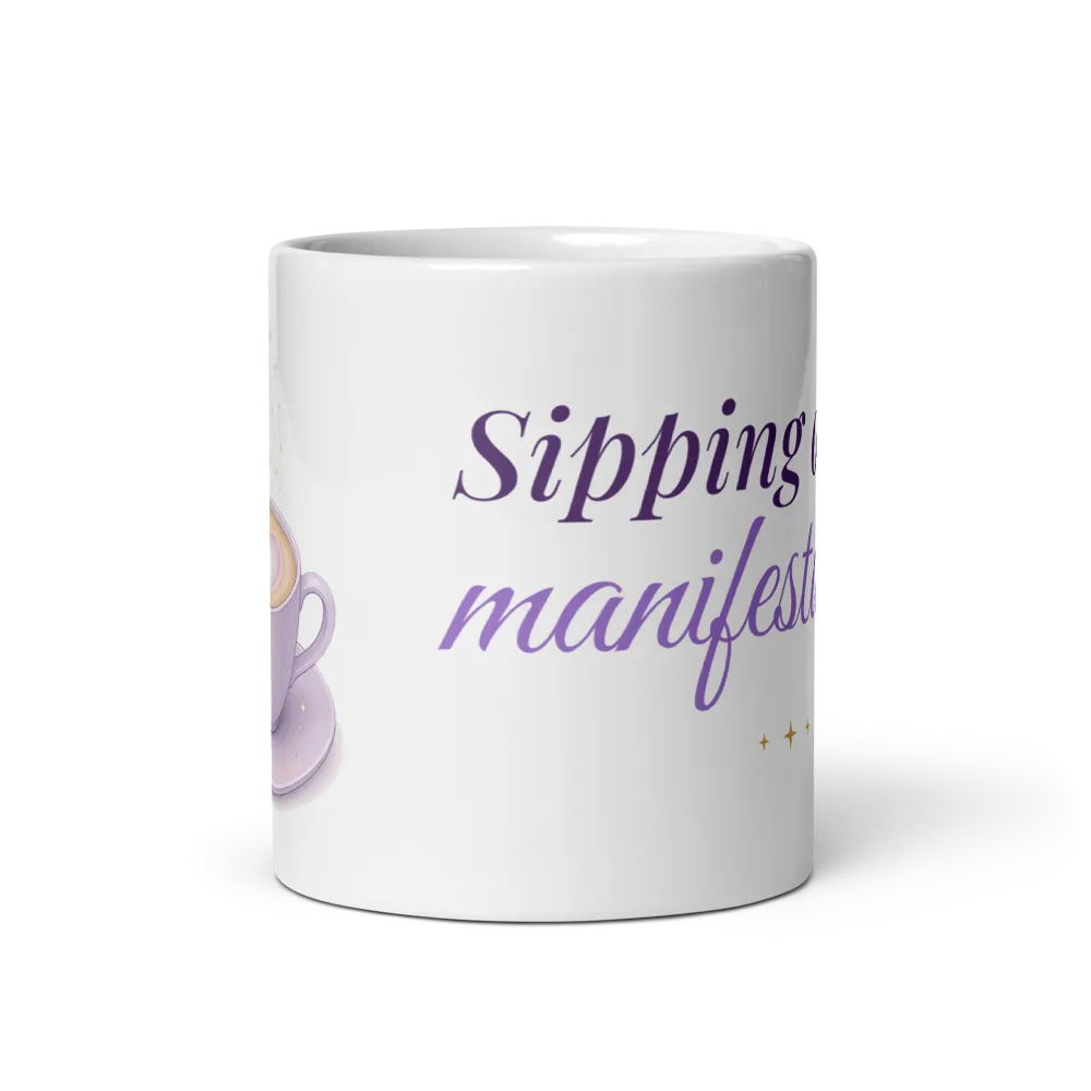 Sipping On My Manifestations Pastel Latte Mug thumbnail 2