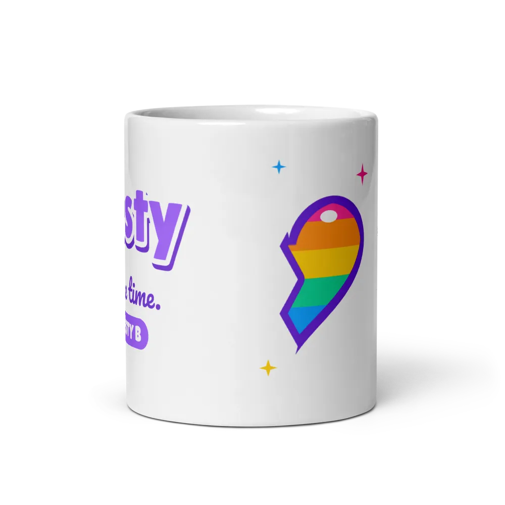Besty Same Time Mug B, Rainbow Half Heart thumbnail 2
