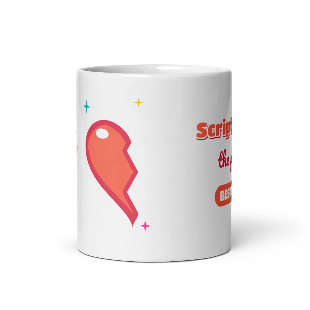 Scripted It Bestie Mug A, Matching Half Heart thumbnail 2