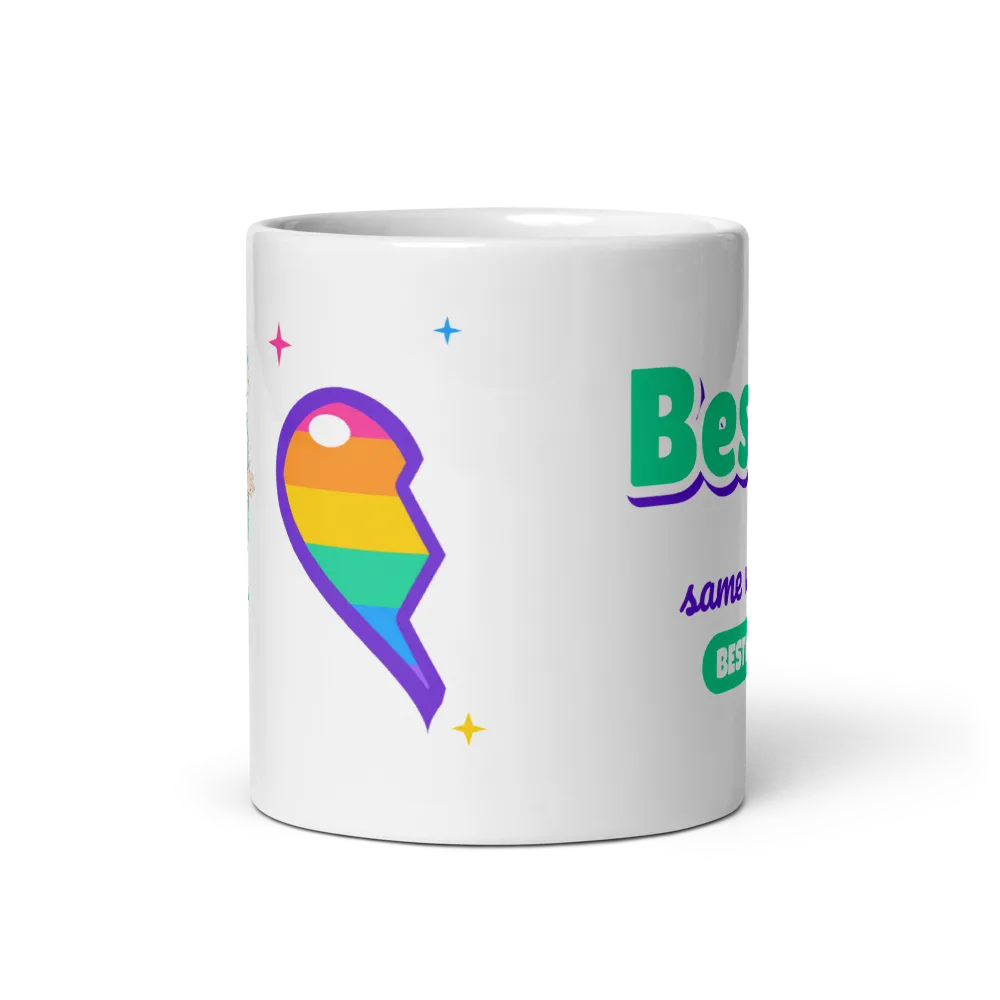 Besty Same Wish Mug A, Rainbow Half Heart thumbnail 2