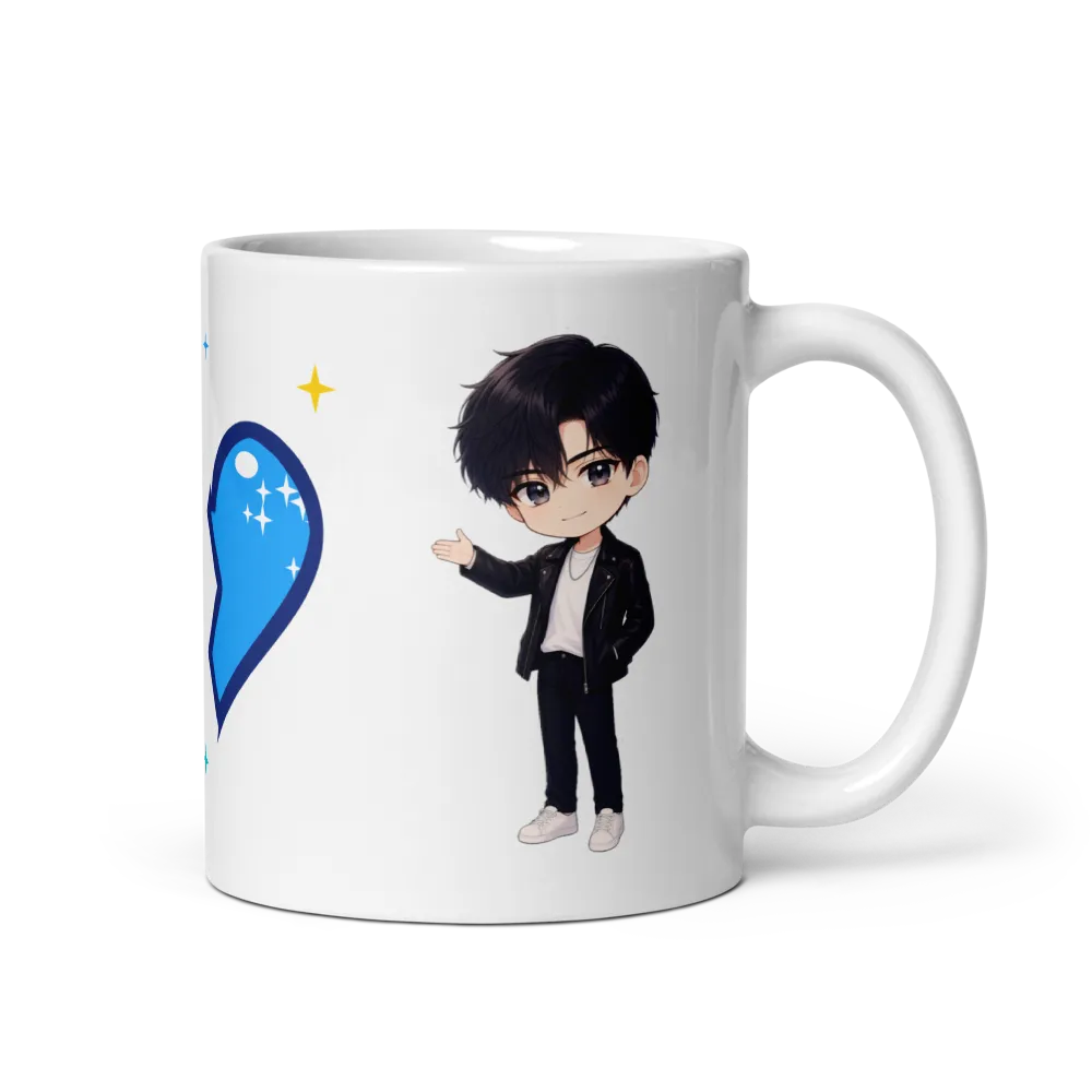 My 11:11 Bestie Mug B, Starry Half Heart