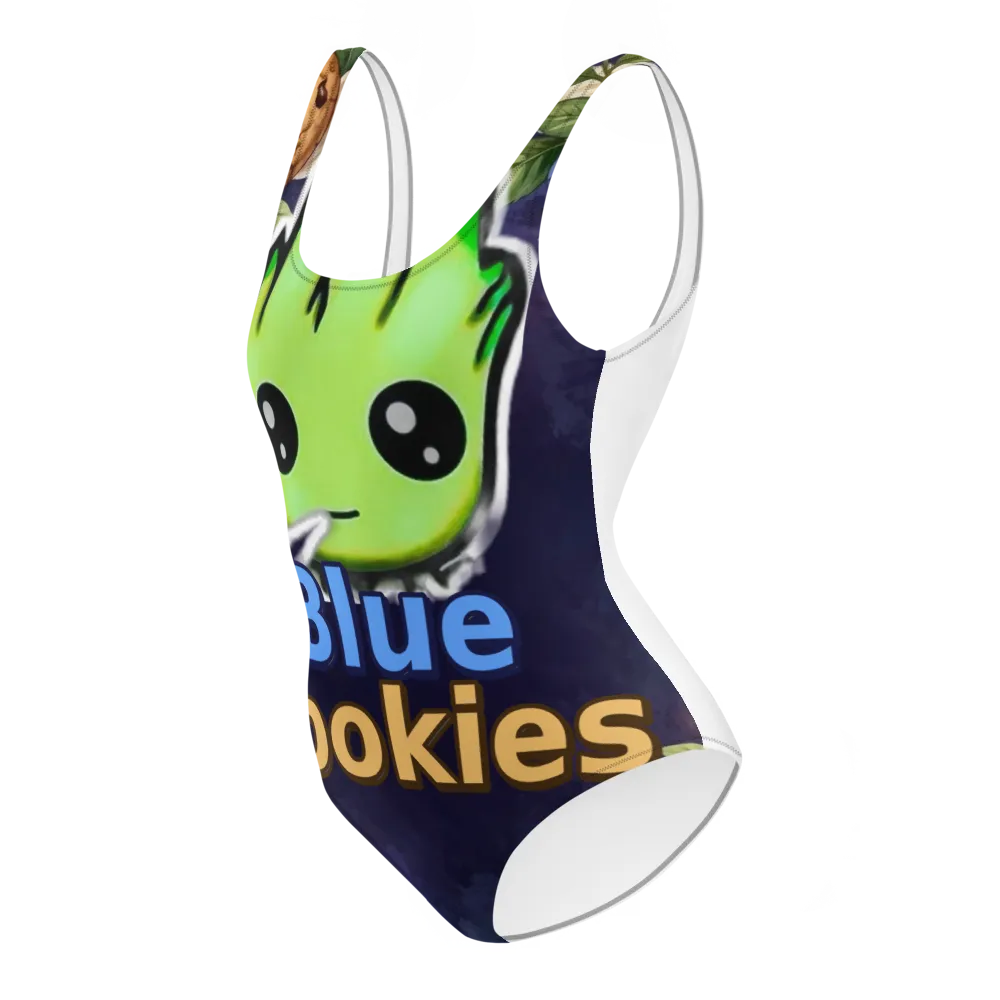 Stumpybudz Blue Cookies One-Piece Swimsuit thumbnail 3