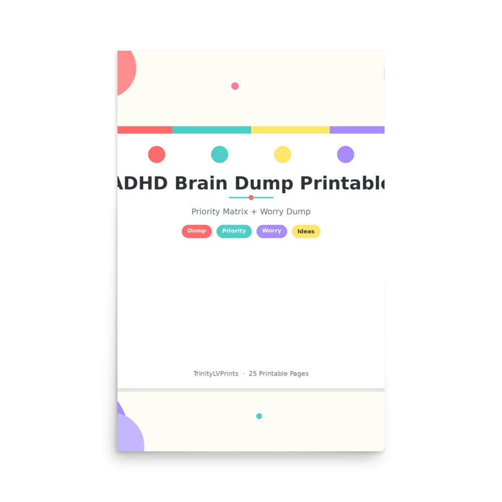 ADHD Brain Dump Printable Chaos To Clarity Neurodi thumbnail 2