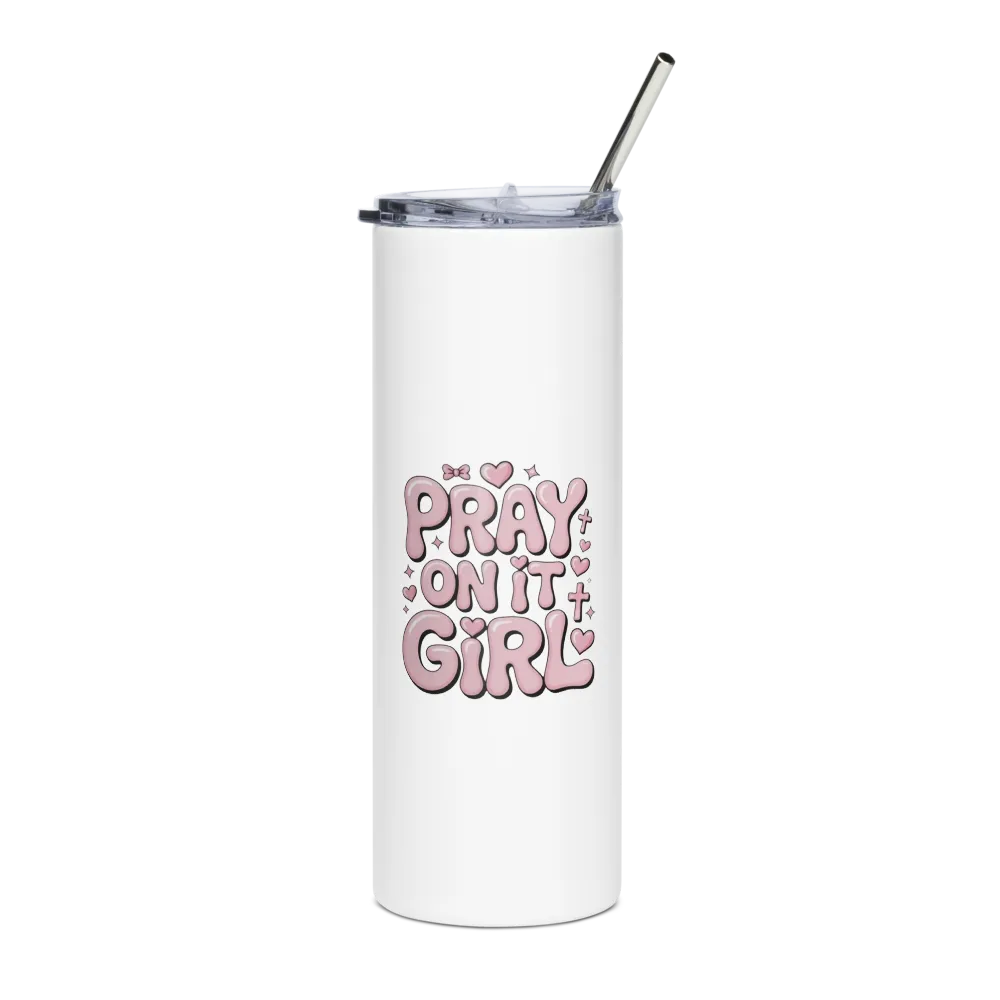 prayer girly steel tumbler