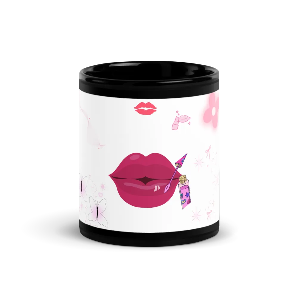 Black Glossy mug 🫦🩷🖤 thumbnail 3