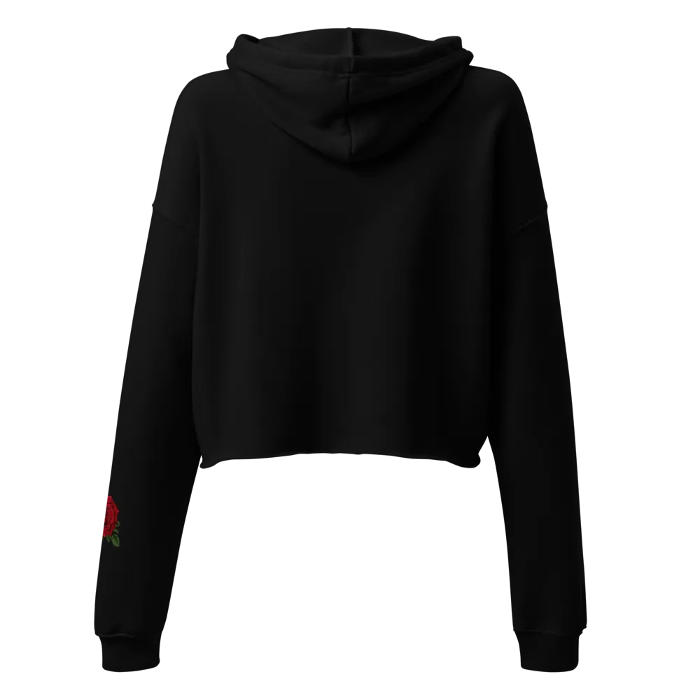 Empress Cropped Hoodie with Rose Emblem thumbnail 3
