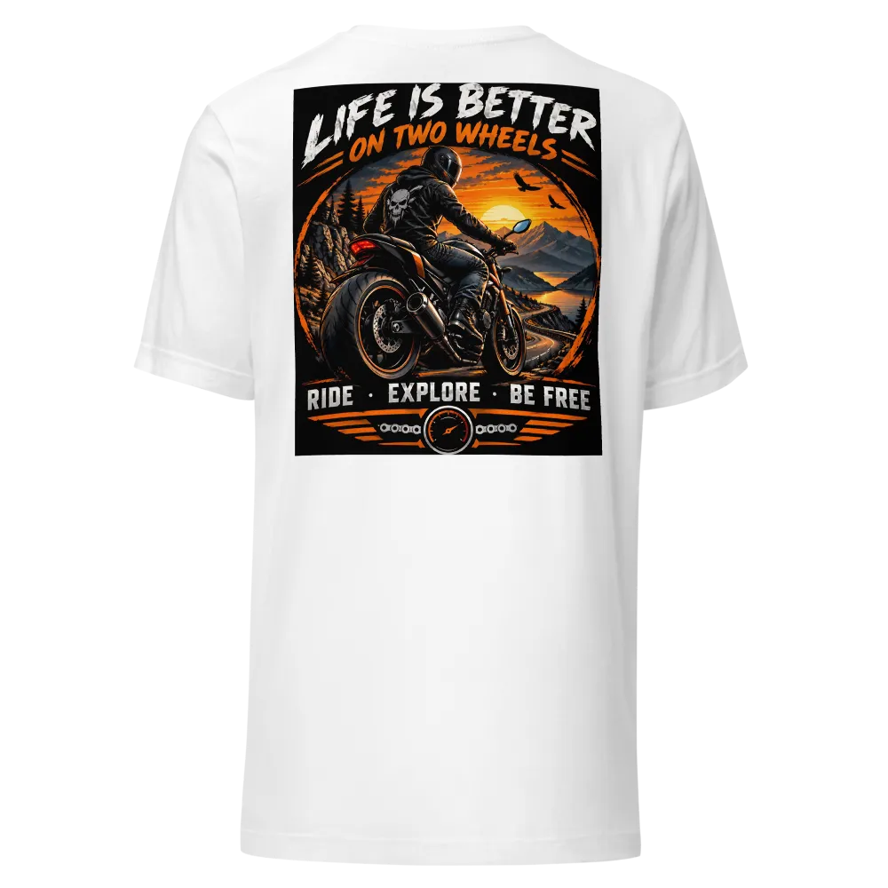 Life Is Better On Two Wheels - Biker T-Shirt thumbnail 2