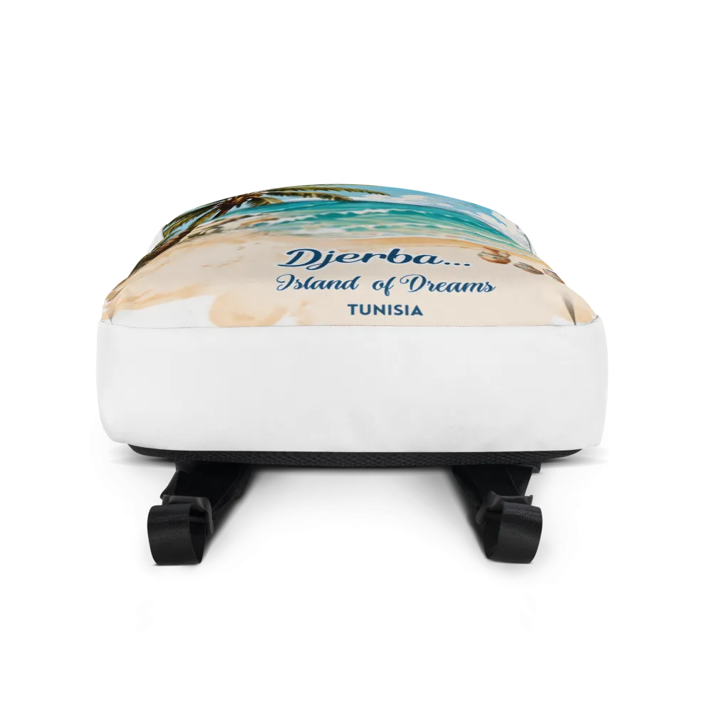 Djerba Island Beach Aesthetic Backpack thumbnail 5