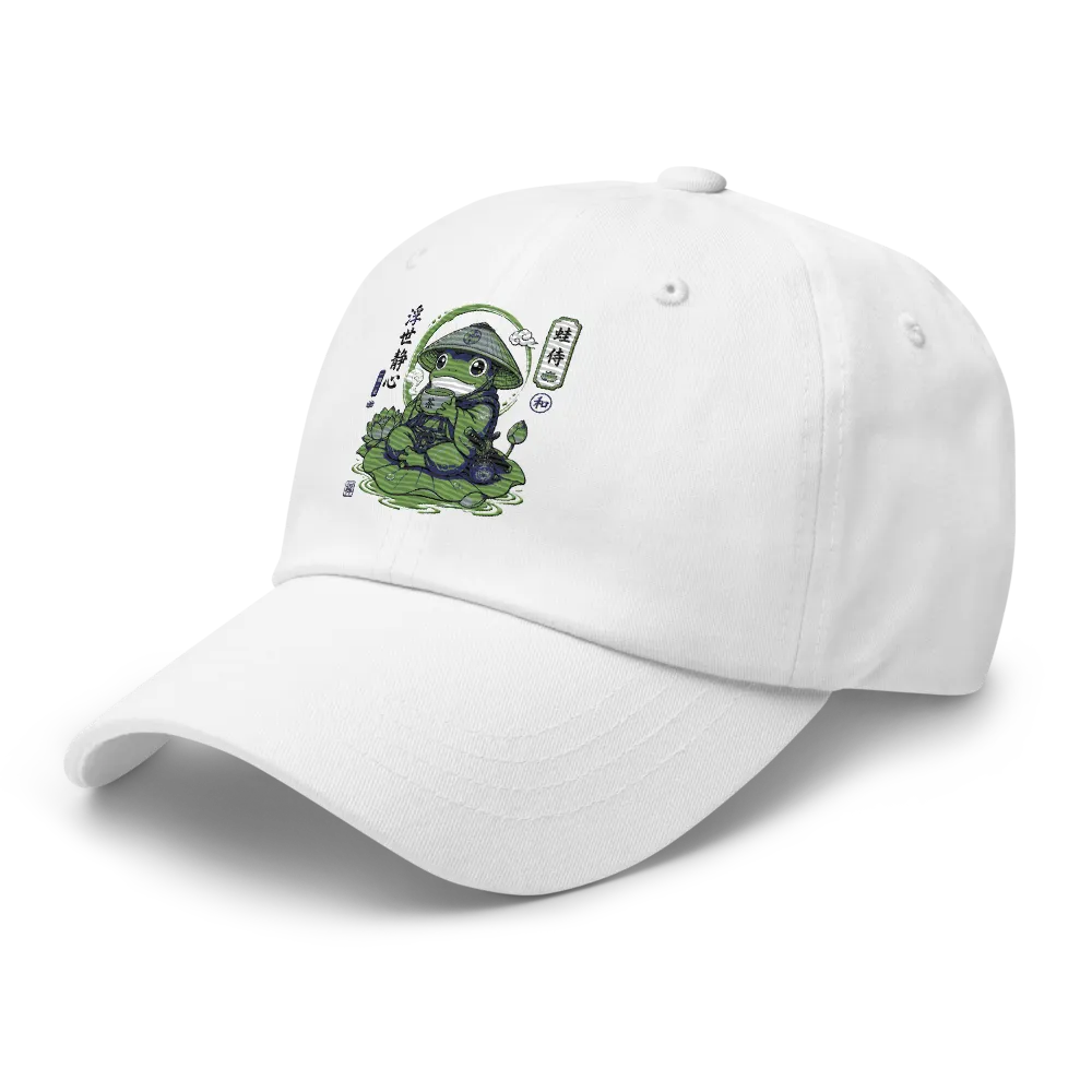 Japanese Matcha Frog Aesthetic Dad Hat thumbnail 3