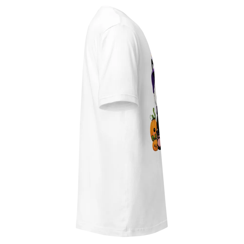 Cute Witch Panda Halloween T-Shirt thumbnail 4
