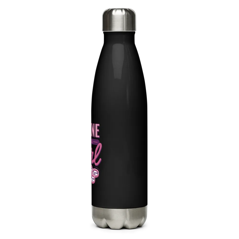 Drone Like A Girl Water Bottle Black thumbnail 3