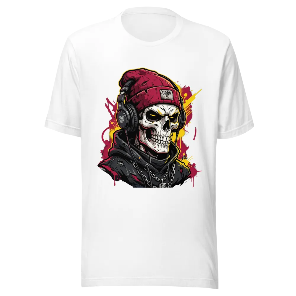 Streetwear Skull Graphic White T-Shirt