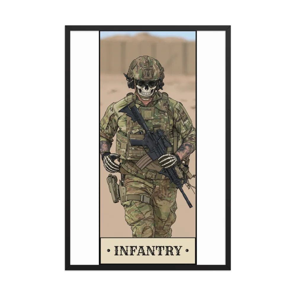 INFANTRY Flag Art Framed Poster thumbnail 2