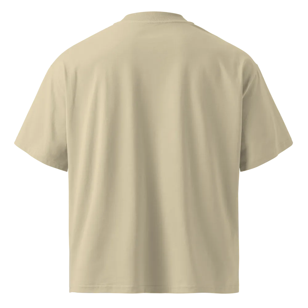 Unisex Organic Oversized High Neck T-Shirt thumbnail 2