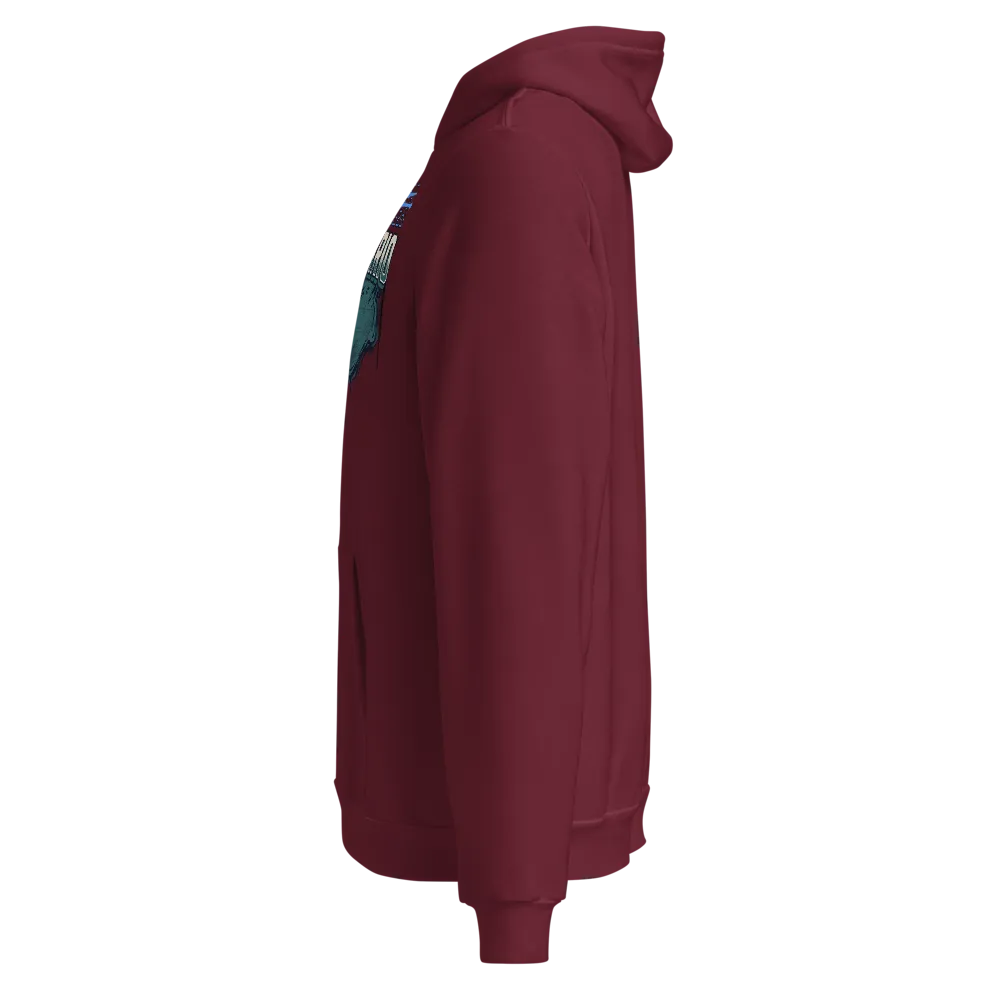 Lake Ontario Hoodie (Red, Maroon) thumbnail 3