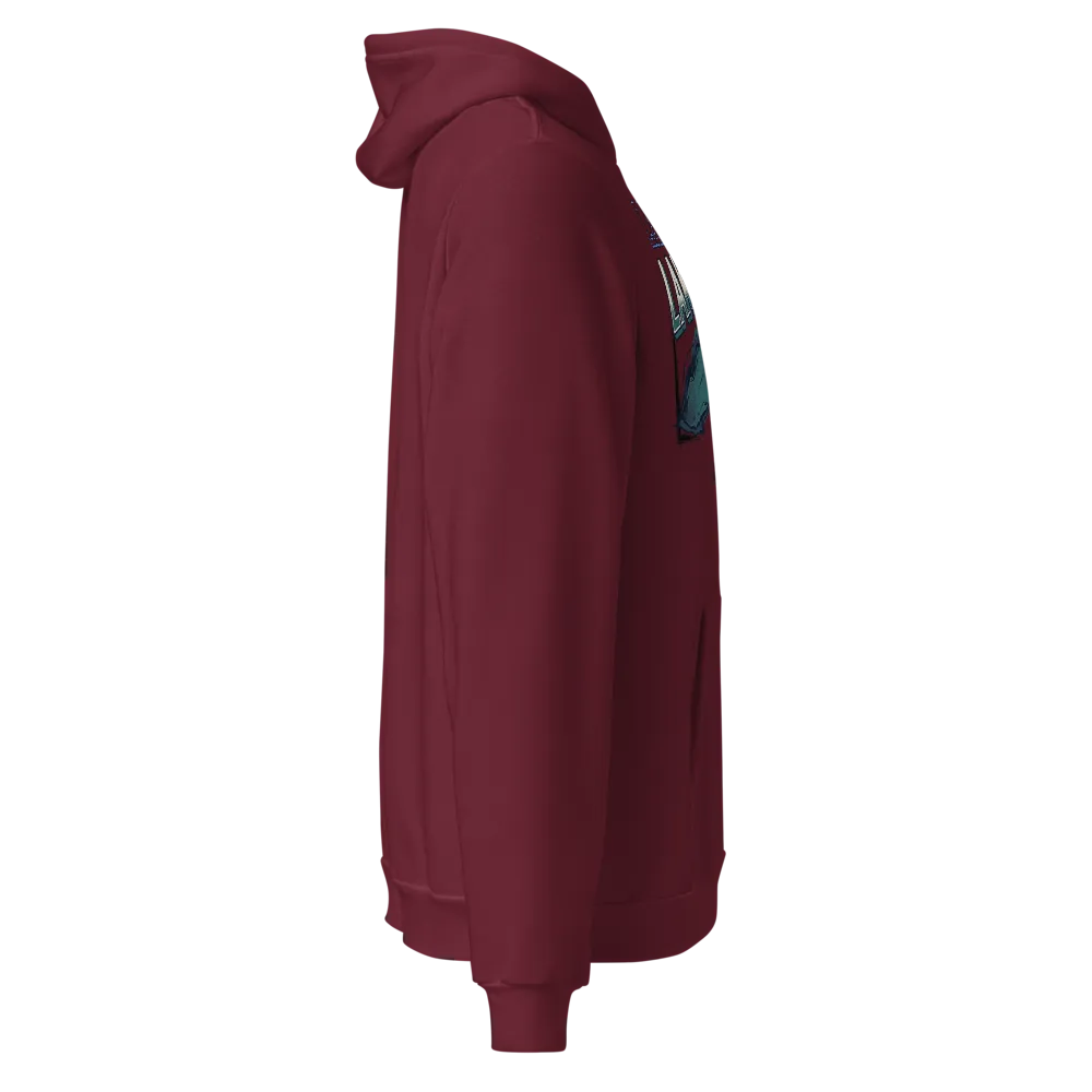 Lake Ontario Hoodie (Red, Maroon) thumbnail 4