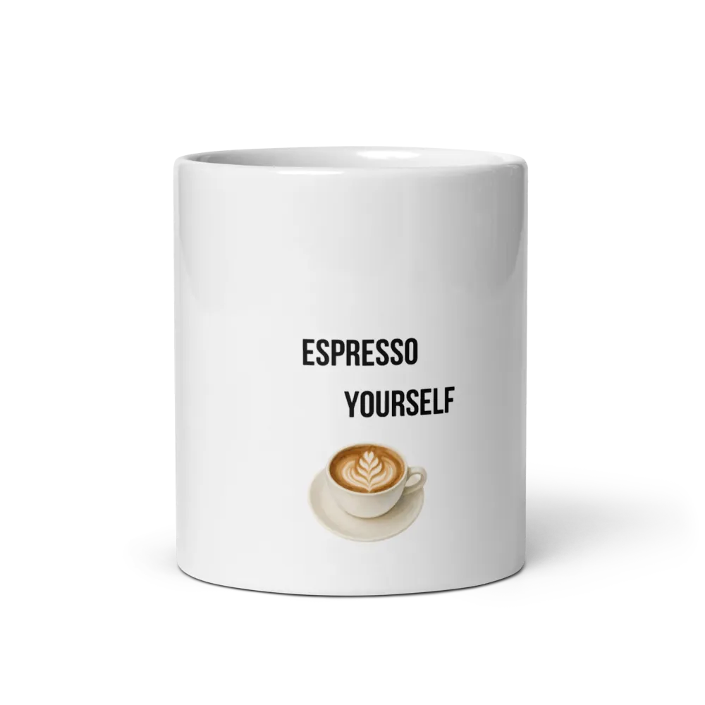 Minimalist Espresso Yourself Funny Coffee Mug thumbnail 2