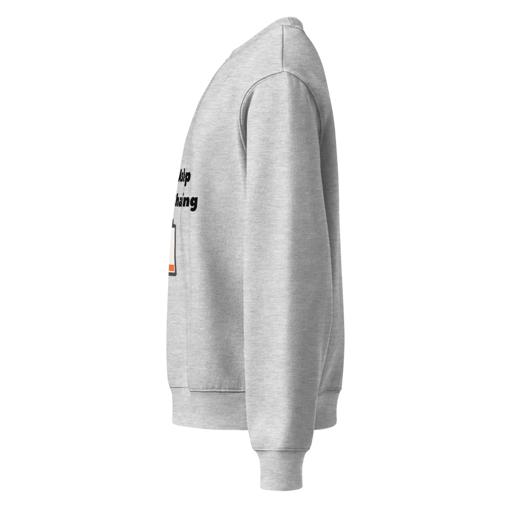 I'm Just Charging Funny Crewneck - Aesthetic Gray  thumbnail 3