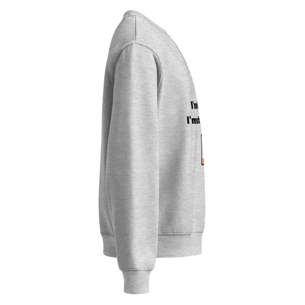 I'm Just Charging Funny Crewneck - Aesthetic Gray  thumbnail 4