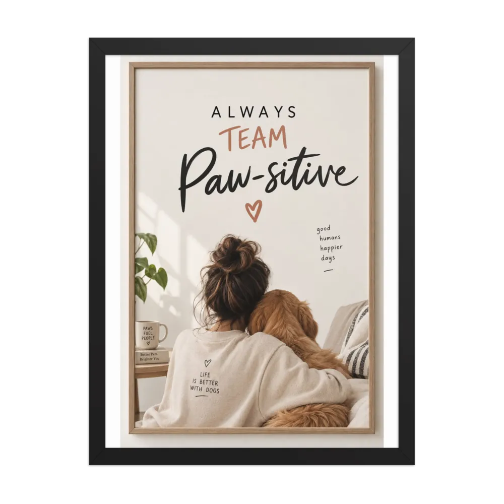 Always Team Paw-sitive | Minimal Pet Lover Poster