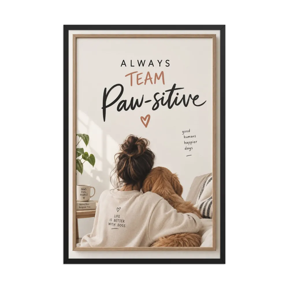 Always Team Paw-sitive | Minimal Pet Lover Poster thumbnail 2