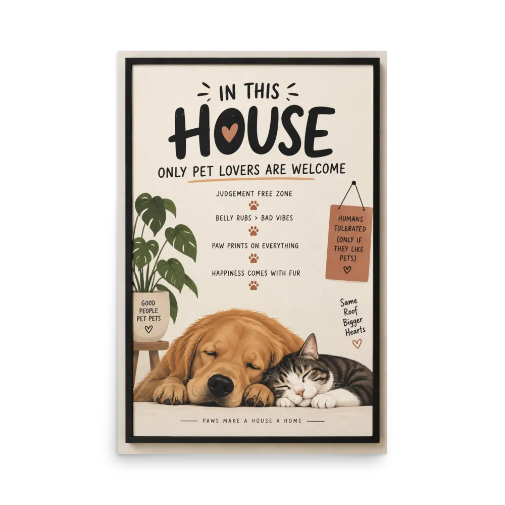 Only Pet Lovers Are Welcome | Funny Pet Lover Home thumbnail 2