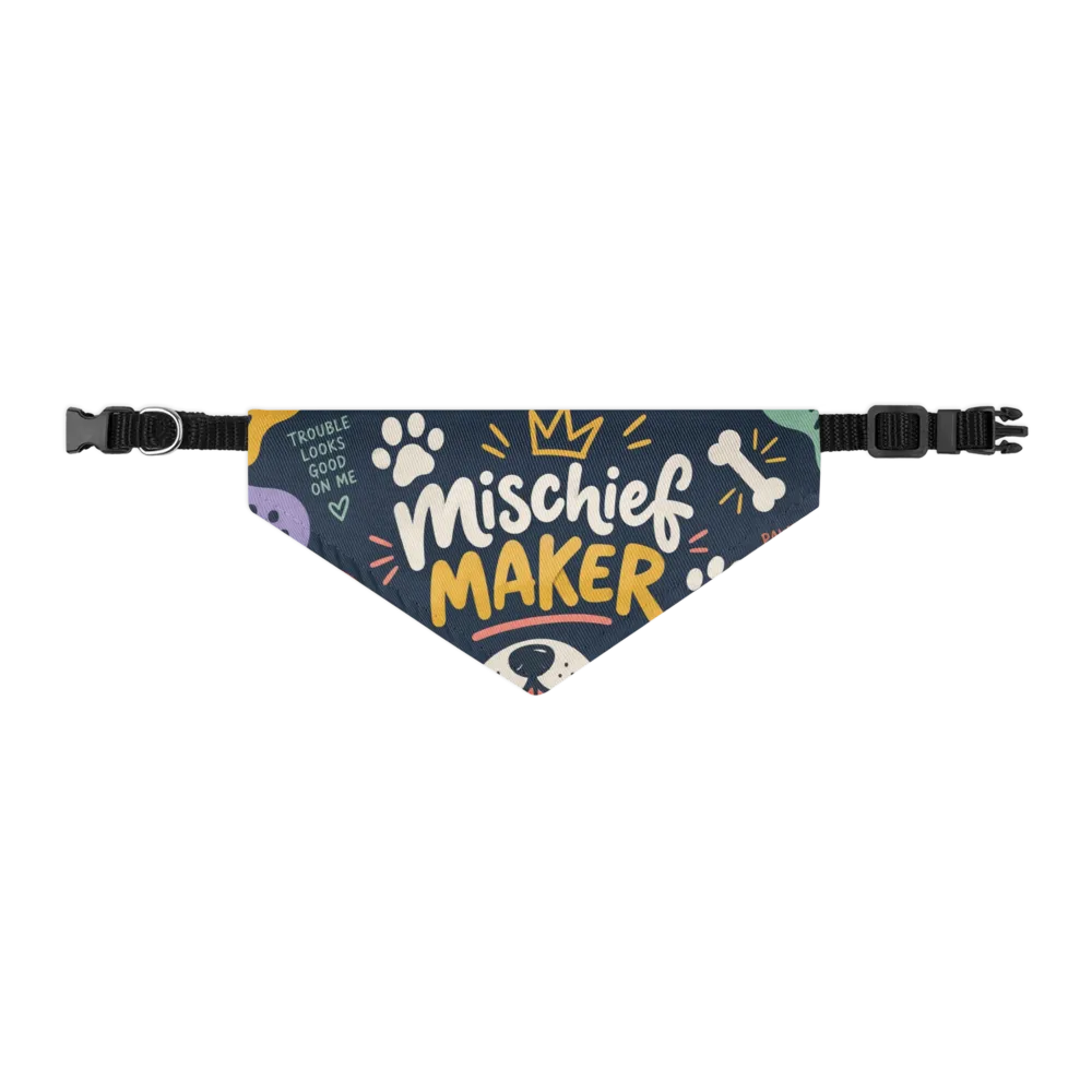 Mischief Maker Dog Bandana | Colorful Pet Bandana thumbnail 3
